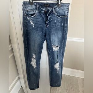 Judy Blue Distressed Boyfriend Jeans Women’s Size 9/29 | Mid Rise Stretch Denim
